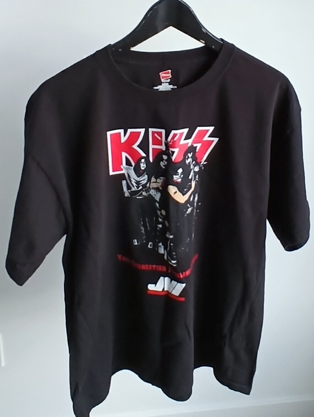 Vintage 2000s KISS Band Tee Hanes JVI Graphic Print Rock T-Shirt Size Large